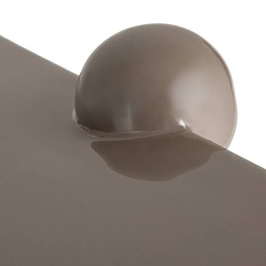 Hello Honey® 17.5" Gray Elegance Enamel Metal Tray with Ball Feet